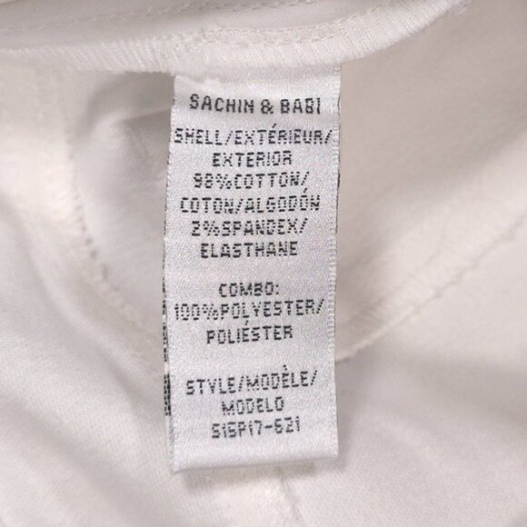 SACHIN & BABI Women’s White Jeans Red Ankle Mesh Detail 515P17-521 Size 6‎ - Picture 14 of 14